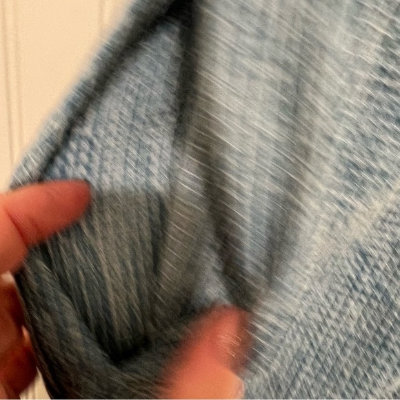 Dra Los Angeles Blue Waffle Wide-Leg Pants Drawstring - Picture 6 of 7